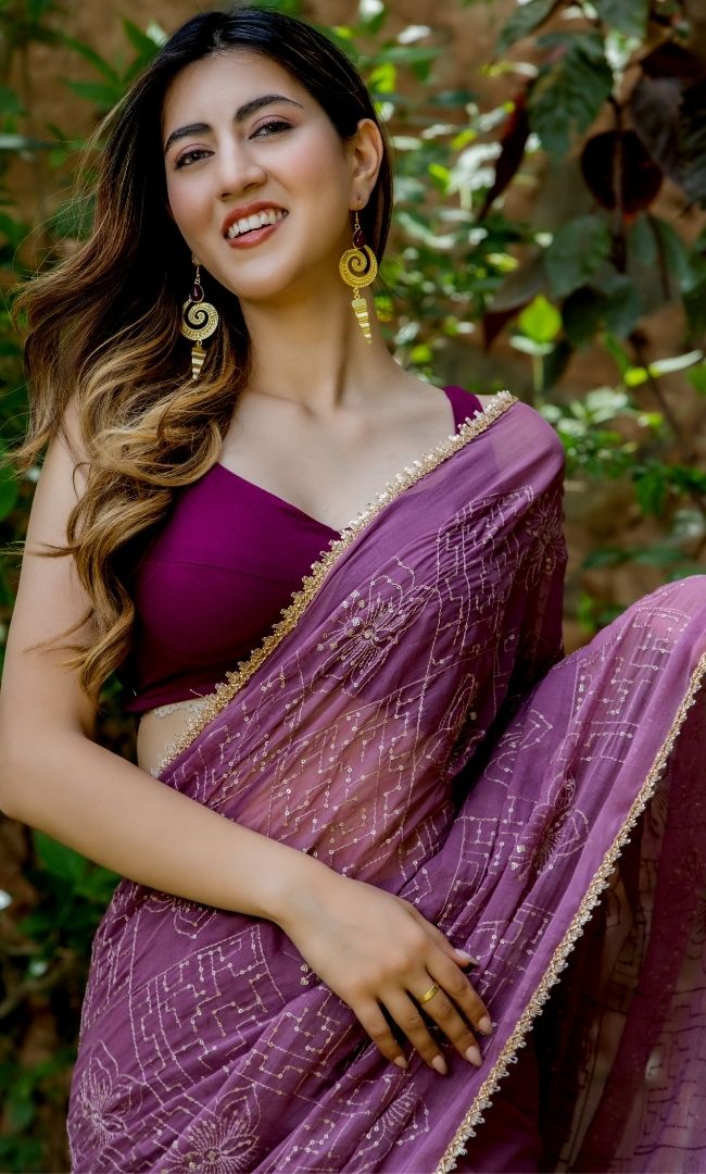 BUTTERFLY BUSH SHIMMER SEQUIN SAREE