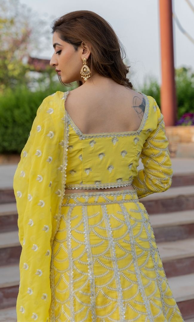 HALDI YELLOW LEHENGA SET