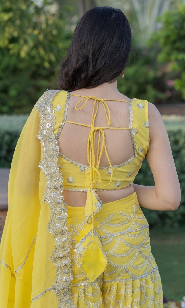 HALDI YELLOW SHARARA SET