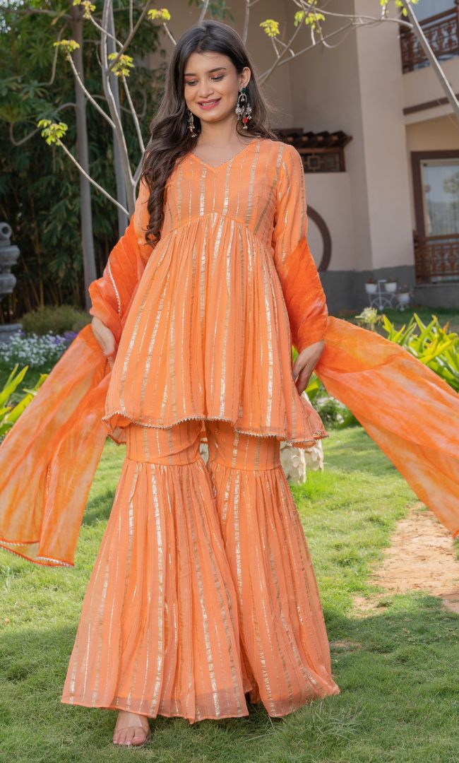 CORAL SHARARA SET