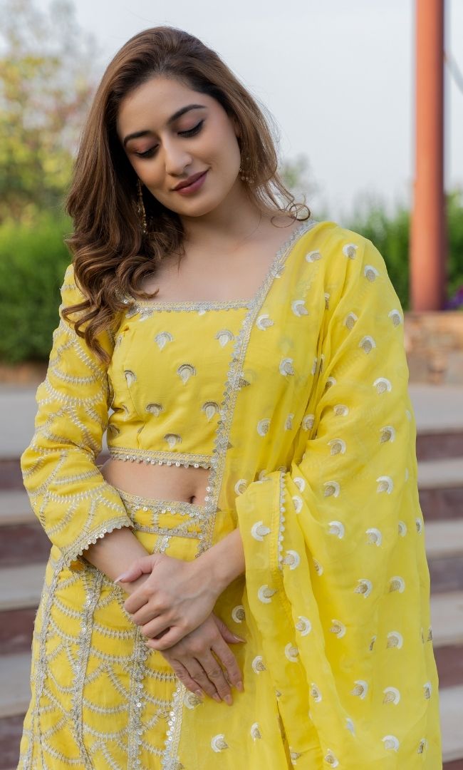 HALDI YELLOW LEHENGA SET