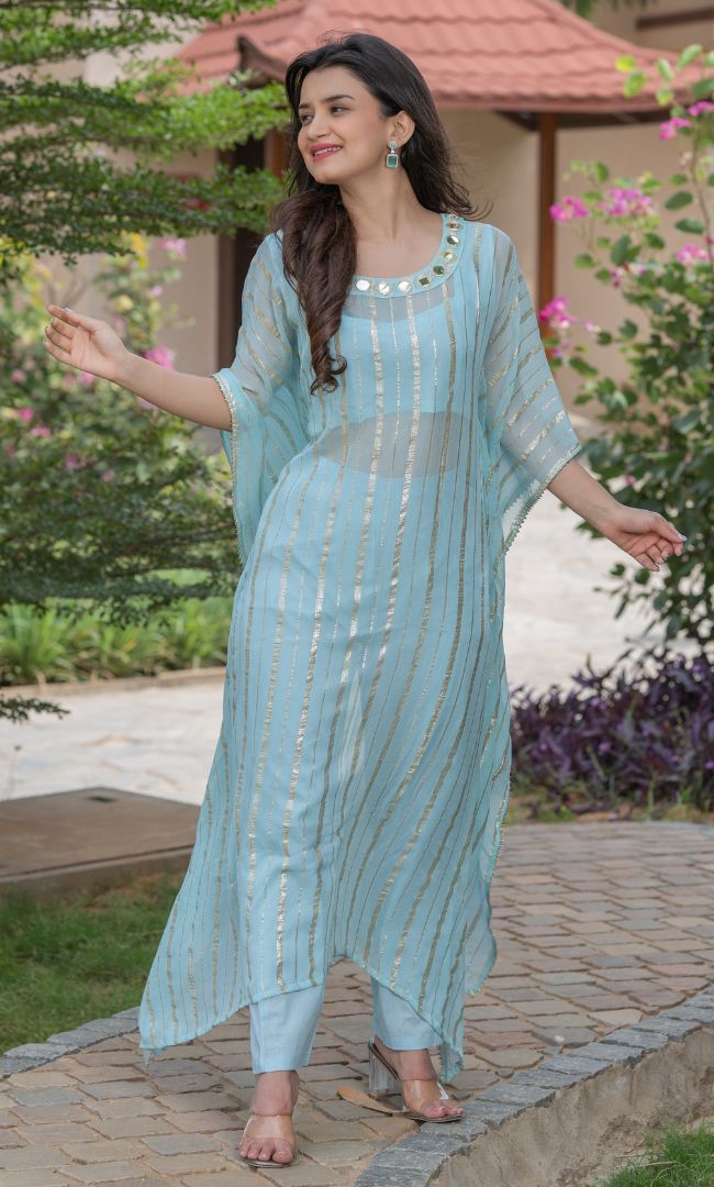 MINT HANDWORK KAFTAN SET