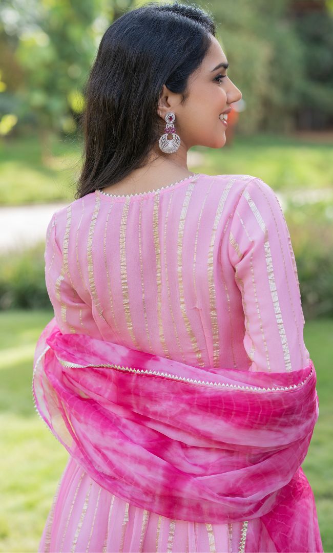 BABY PINK SHARARA SET