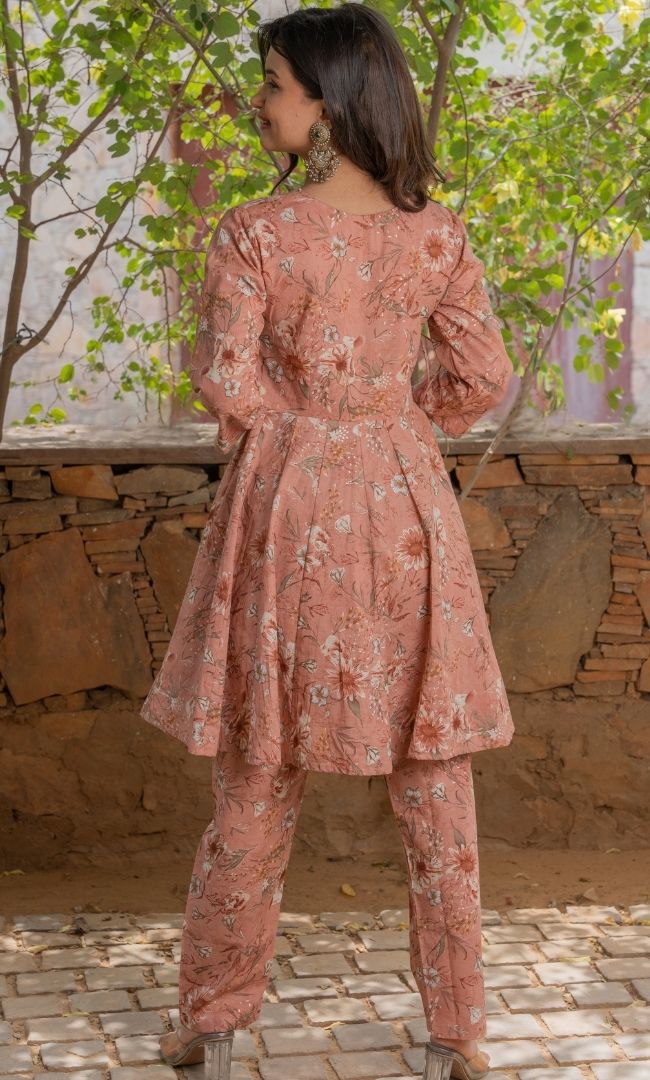 SALMON PINK ANGRAKHA SET