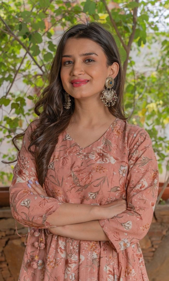 SALMON PINK ANGRAKHA SET