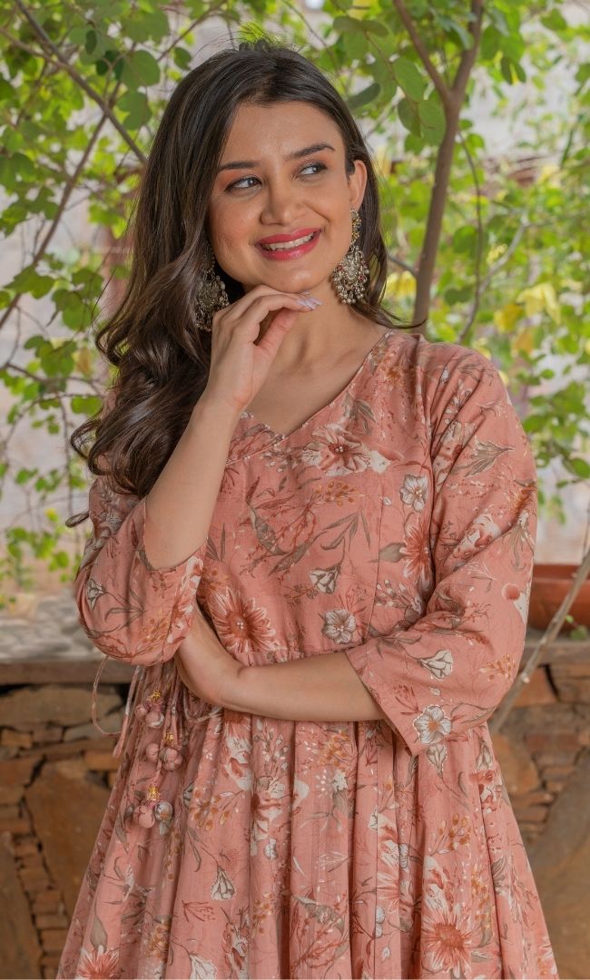 SALMON PINK ANGRAKHA SET