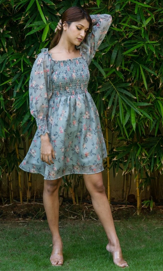BLOSSOM GREY DRESS