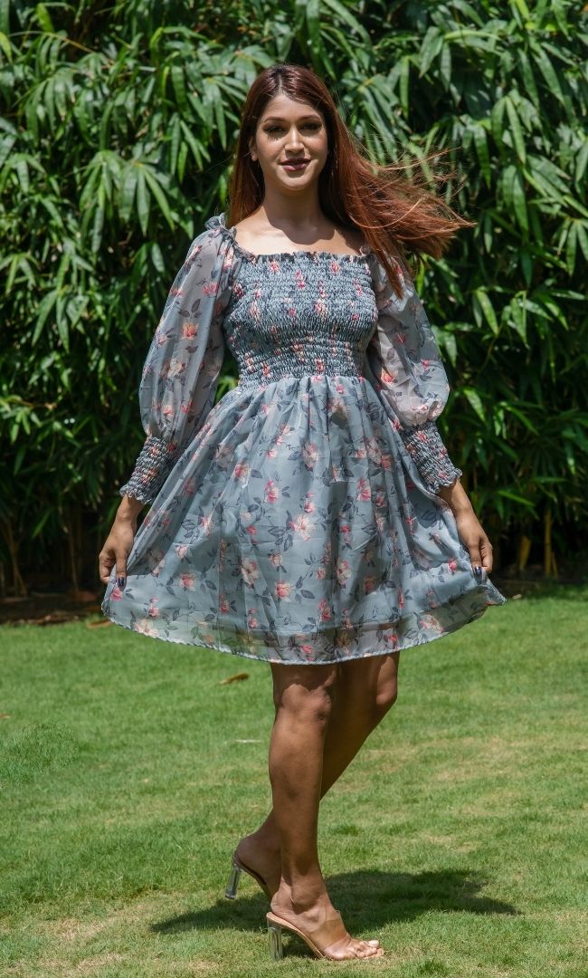 BLOSSOM GREY DRESS